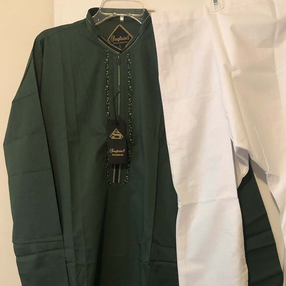 Pakistani Indian Bollywood 2 pc kameez kurta mens size SMALL